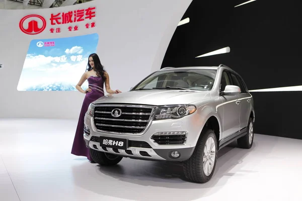 Modelo Posa Con Haval Suv Great Wall Motors Durante 10ª —  Fotos de Stock