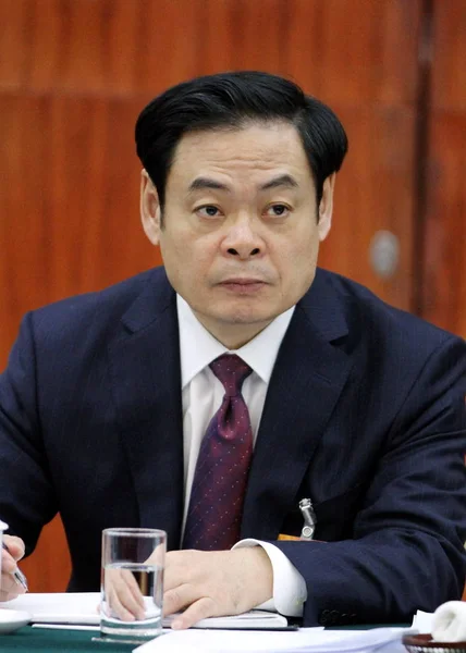 Wang Rulin Entonces Secretario Del Comité Provincial Jilin Del Partido —  Fotos de Stock