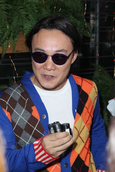 Χονγκ Κονγκ Τραγουδιστής Eason Chan Είναι Συνέντευξη Μια Διαφημιστική Εκδήλωση — Φωτογραφία Αρχείου