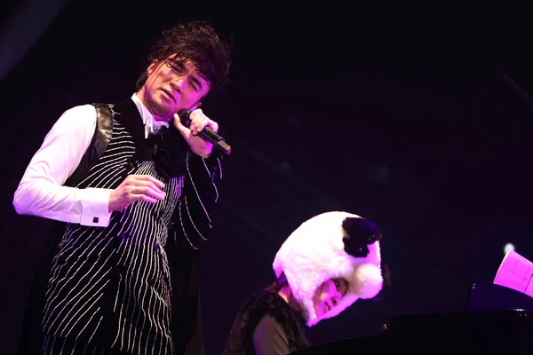 Hong Kong Sänger Und Schauspieler Leo Tritt Während Seines Konzerts — Stockfoto