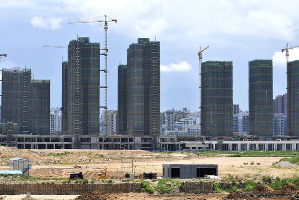 Uitzicht Qianhai Experimentele Zone Aanbouw Shenzhen Zuidoost Chinas Provincie Guangdong — Stockfoto