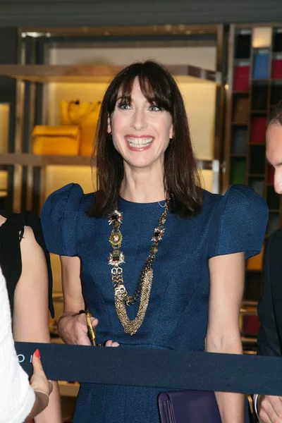 Samantha Cameron Moglie Del Primo Ministro Britannico David Cameron Sorride — Foto Stock