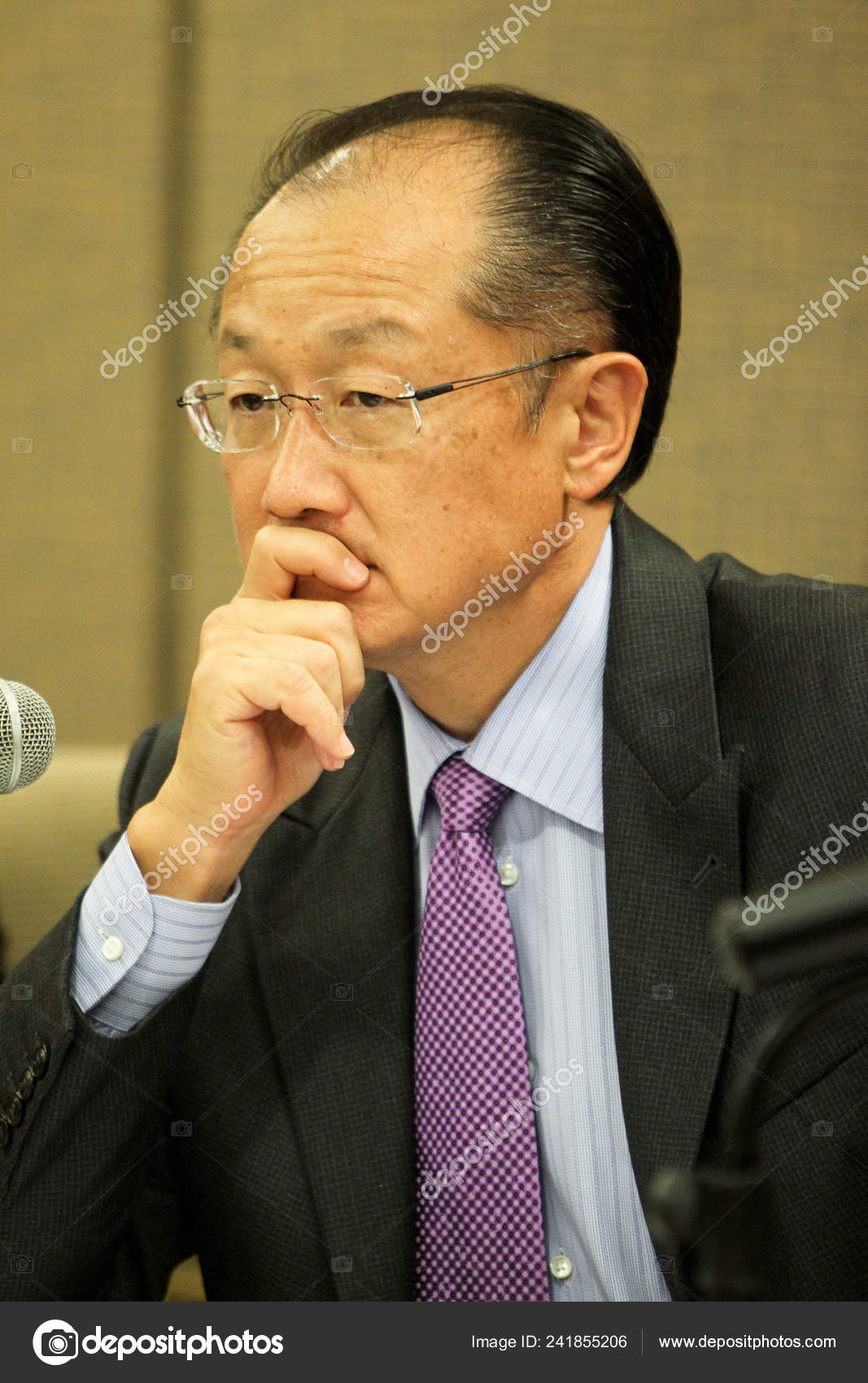 Jim Yong Kim President World Bank Attends Press Conference