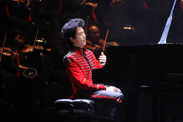 피아니스트 중국에서 판타지 피아노 콘서트에서 2014 — 스톡 사진