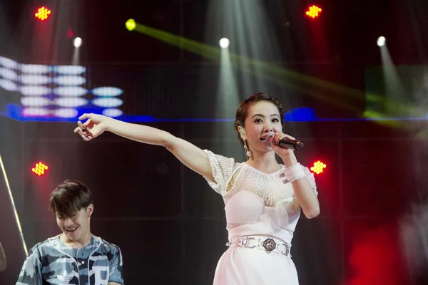 Taiwanese Singer Jolin Tsai Performs Chinese Korean Star Gala Yichun — Stock Photo, Image