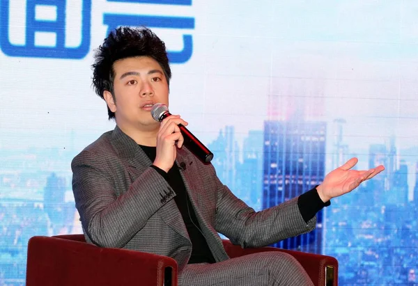Čínský Klavírista Lang Lang Hovoří Tiskové Konferenci Pro Shenyang Koncertní — Stock fotografie