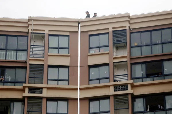 아파트 상하이 중국에에서 사회에서 지붕에 2014 — 스톡 사진