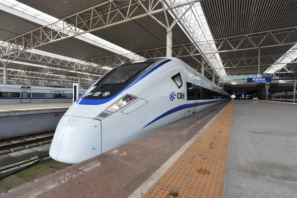 Trem Bala D2256 Crh China Railway Alta Velocidade Com Destino — Fotografia de Stock