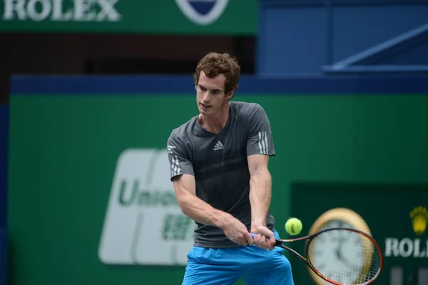 Andy Murray Gran Bretaña Devuelve Una Oportunidad Durante Una Sesión —  Fotos de Stock