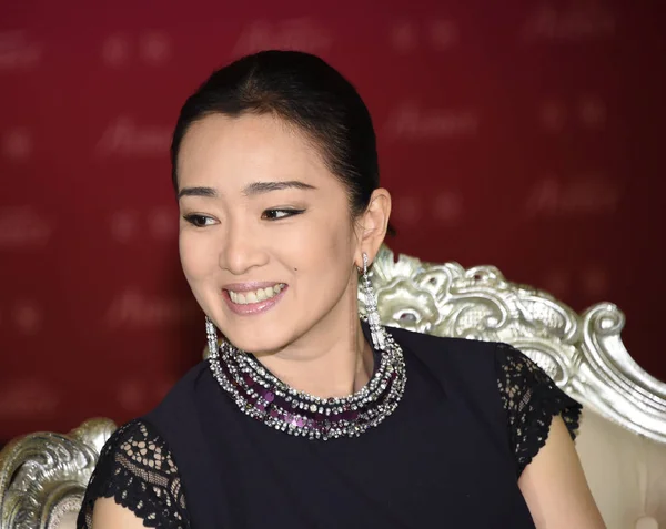 Actrice Chinoise Gong Sourit Avant Défilé Aimer Lors China Fashion — Photo