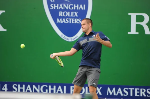 러시아의 미하일 Youzhny 크로아티아의 Ivan Dodig는 싱글의 라운드에서 2014 상하이 — 스톡 사진