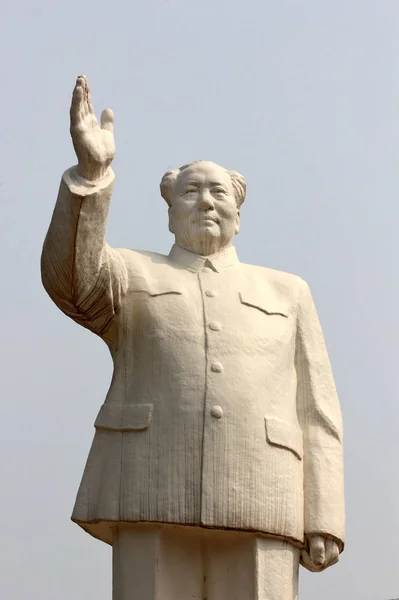 Mao Zedong Szobra Orvostudományi Kar Wuhan Város Központi Chinas Hubei — Stock Fotó