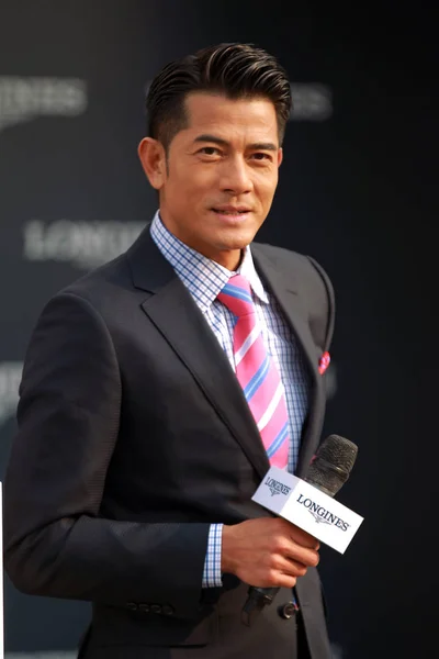 Hong Kong Sänger Und Schauspieler Aaron Kwok Posiert Während Der — Stockfoto