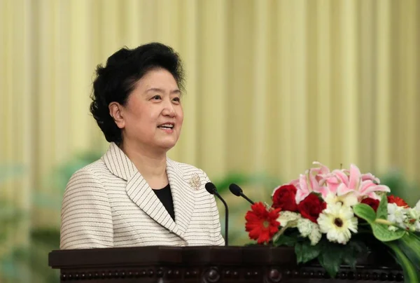 Liu Yandong Recién Nombrado Viceprimer Ministro China Discurso Durante Ceremonia —  Fotos de Stock