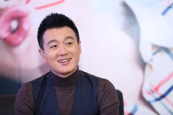 Chinese Actor Tong Dawei Smiles Promotional Event His New Movie — Stock Photo, Image