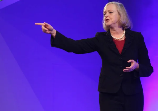 Генеральный Директор Hewlett Packard Мег Уитман Meg Whitman Выступает Речью — стоковое фото