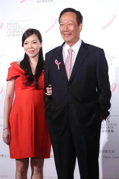 Terry Gou Tai Ming Right Chairman Hon Hai Precision Industry — Stock Photo, Image