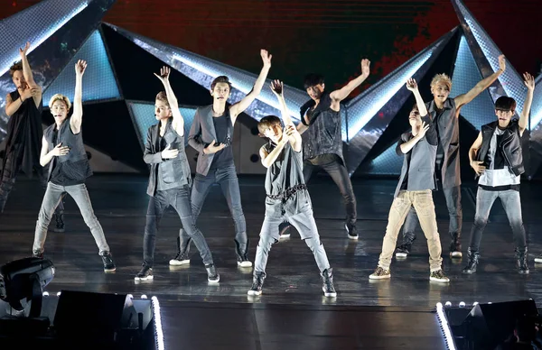 Surcoreano Chino Pop Boy Group Exo Realiza Concierto Gira Mundial — Foto de Stock