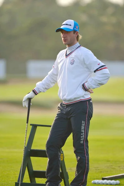 Russian Figure Skater Evgeni Plushenko Poses Session 2014 Mission Hills — Stock Photo, Image