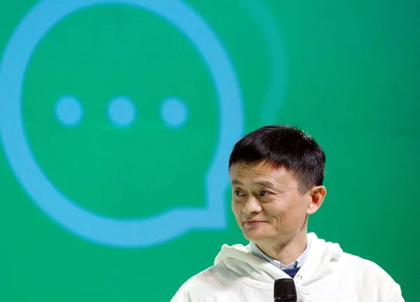 Jack Yun Vorsitzender Der Alibaba Group Nimmt Einer Pressekonferenz Für — Stockfoto