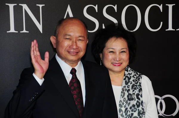 Diretor Hong Kong John Woo Esquerda Sua Esposa Annie Woo — Fotografia de Stock