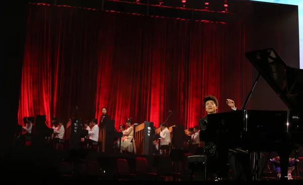 Pianista Chino Lang Lang Actúa Concierto Gira Por China Ciudad — Foto de Stock