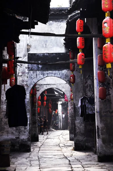 Kilátás Egy Ősi Sávban Hongjiang Városban Huaihua Város Központi Chinas — Stock Fotó