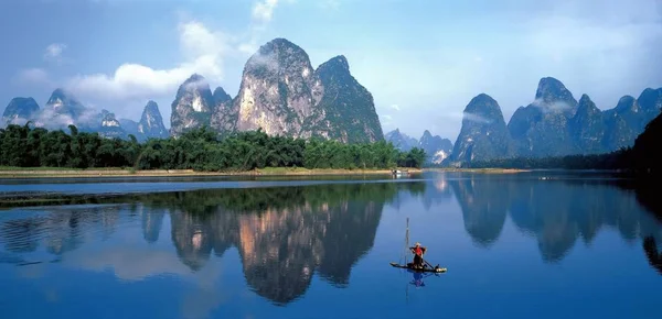 Uitzicht Lijiang River River Gulin Stad Zuidwest Chinas Zhuang Autonome — Stockfoto