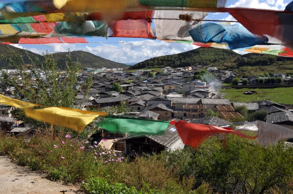 File Pohled Přes Staré Město Shangri Jihozápadní Provincie Chinas Yunnan — Stock fotografie