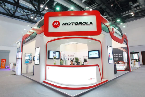 Tekintettel Stand Motorola Alatt Egy Tisztességes Pekingben Kínában Június 2012 — Stock Fotó