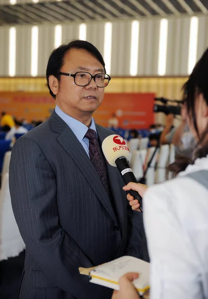 File Wang Zongnan Entonces Presidente Bright Food Group Entrevistado Aniversario — Foto de Stock