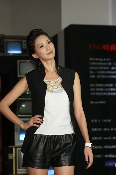 Taiwanese Model Actress Lin Chi Ling Poses Press Conference Vogue — 图库照片