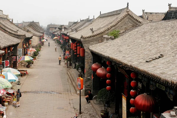 Uitzicht Oude Gebouwen Oude Stad Van Ping Yao Pingyao County — Stockfoto