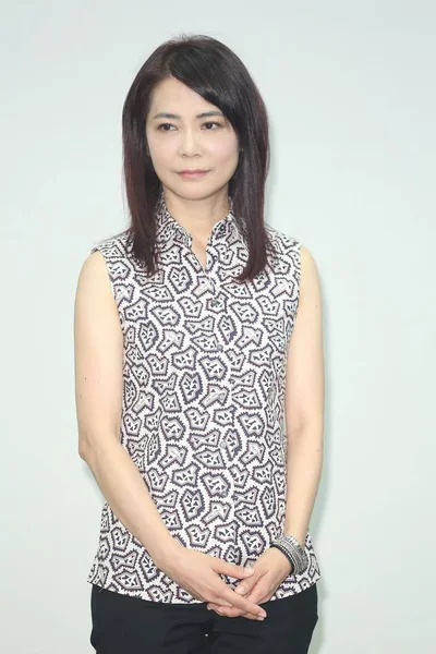 Taiwanese Producer Angie Chai Poses Press Conference Chinese Mainland Authorities — 图库照片