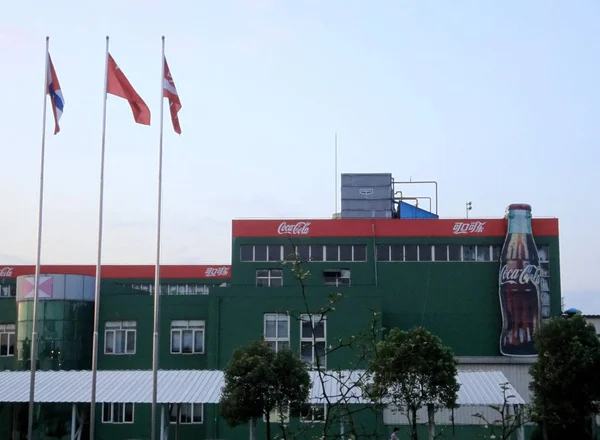 Växt Coca Cola Avbildad Nanjing East Chinas Jiangsu Provinsen Juli — Stockfoto