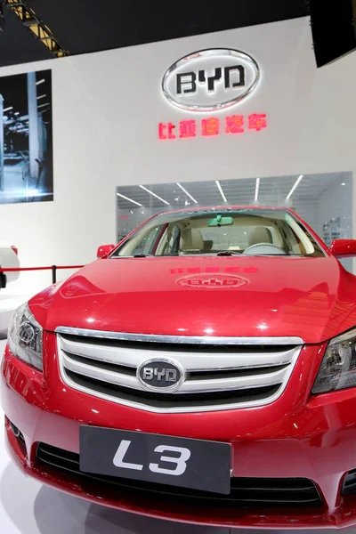 Byd Jest Wyświetlany Podczas 2014 Pudong International Automotive Exhibition Szanghaju — Zdjęcie stockowe
