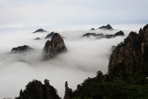 Paisagem Mar Das Nuvens Monte Huangshan Cidade Huangshan Leste Província — Fotografia de Stock