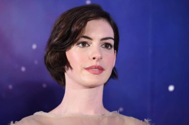 American actress Anne Hathaway attends a press conference for her new movie 