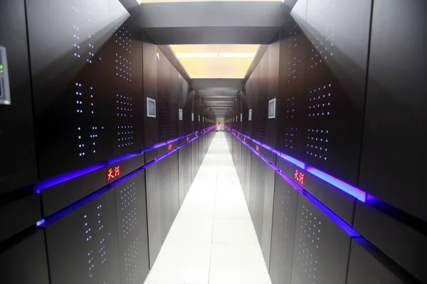 Chinese Developed Supercomputer Tianhe Operates National University Defense Technology Changsha — Stock Photo, Image