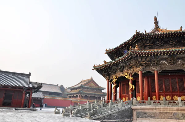 Vista Palacios Palacio Mukden También Conocido Como Palacio Imperial Shenyang — Foto de Stock