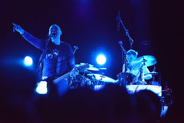 Members American Alternative Rock Band Smashing Pumpkins Perform Concert Hong — Stock Photo, Image