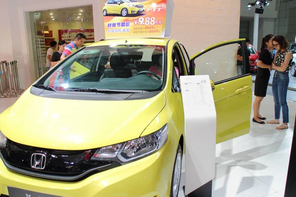 Coche Honda Muestra Durante Una Exposición Automóviles Ciudad Fuzhou Sureste — Foto de Stock