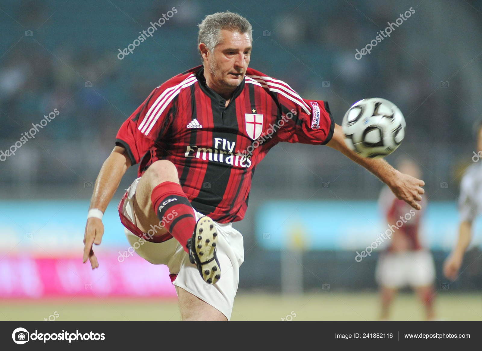 Daniele Massaro Milan Glorie Stops Ball Friendly Football Match China Stock Editorial Photo C Chinaimages 241882116