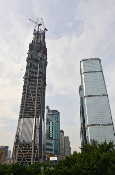 Pohled Mezinárodní Finanční Centrum Ping Ifc Výstavbě Nejvyšší Šen Čen — Stock fotografie