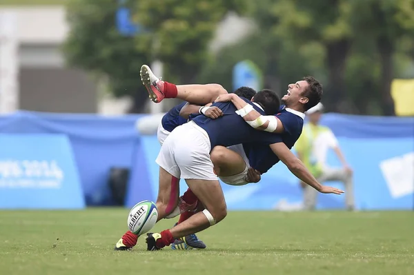 Les Joueurs France Célèbrent Leur Victoire Contre Argentine Lors Finale — Photo