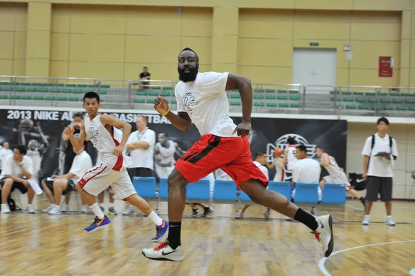 Nba Star James Harden Houston Rockets Front Takes Part Training — Stock Photo, Image