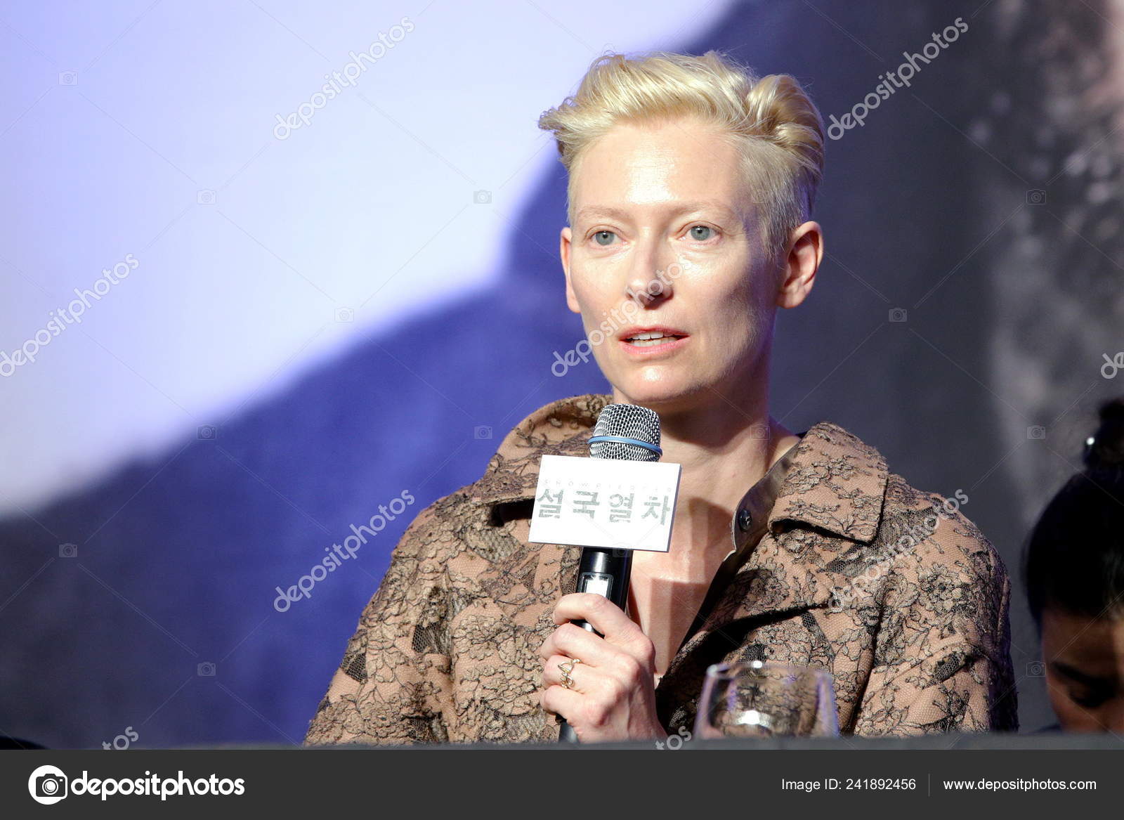 British Actress Tilda Swinton Speaks Press Conference Her New Movie — Stock  Editorial Photo © IC Photo #241892456, image size:1600x1167