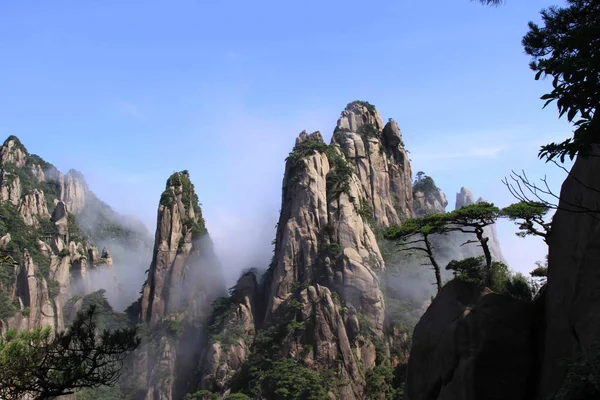 Paisaje Del Parque Nacional Monte Sanqingshan Ciudad Shangrao Provincia Chinas —  Fotos de Stock