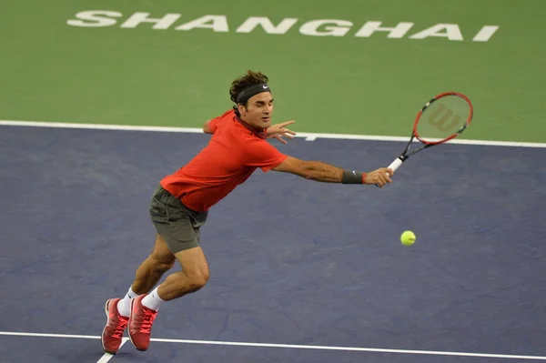 Roger Federer Sviçre Nin Bir Atış Almanya Nın Florian Mayer — Stok fotoğraf