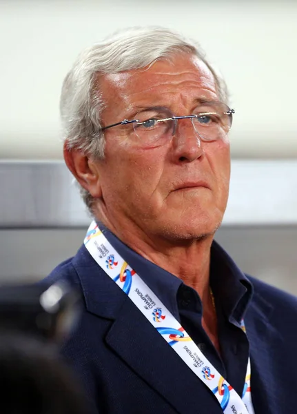 Förbundskapten Marcello Lippi Chinas Guangzhou Evergrande Klockor Hans Team Tävlar — Stockfoto